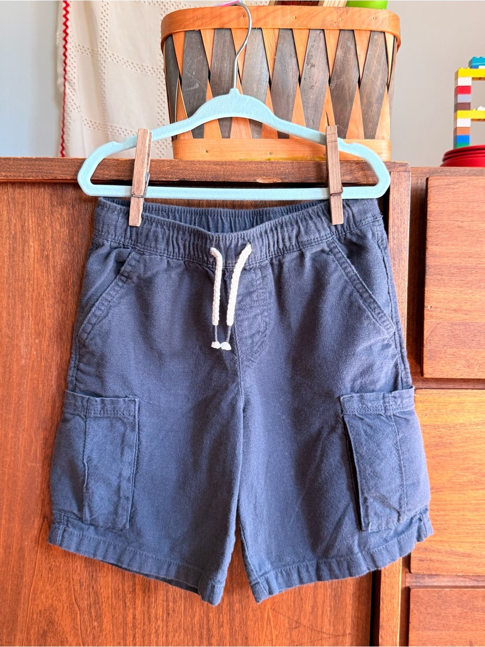 Boys Cat & Jack Cargo Drawstring Shorts - Navy